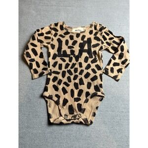 Bobo Choses Kids Unisex LS Bodysuit Animal Print With LA BC Size 6-12M